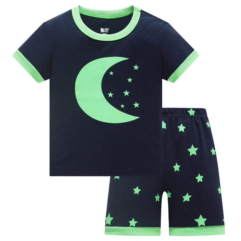 2020 Naujas vasaros Kūdikių Sleepwears Aukščiausios kokybės Kostiumai Berniukams trumpa Pižama, Vaikų Pižamos Raketų Animacinių filmų Pijamas Vaikams Drabužių rinkinys