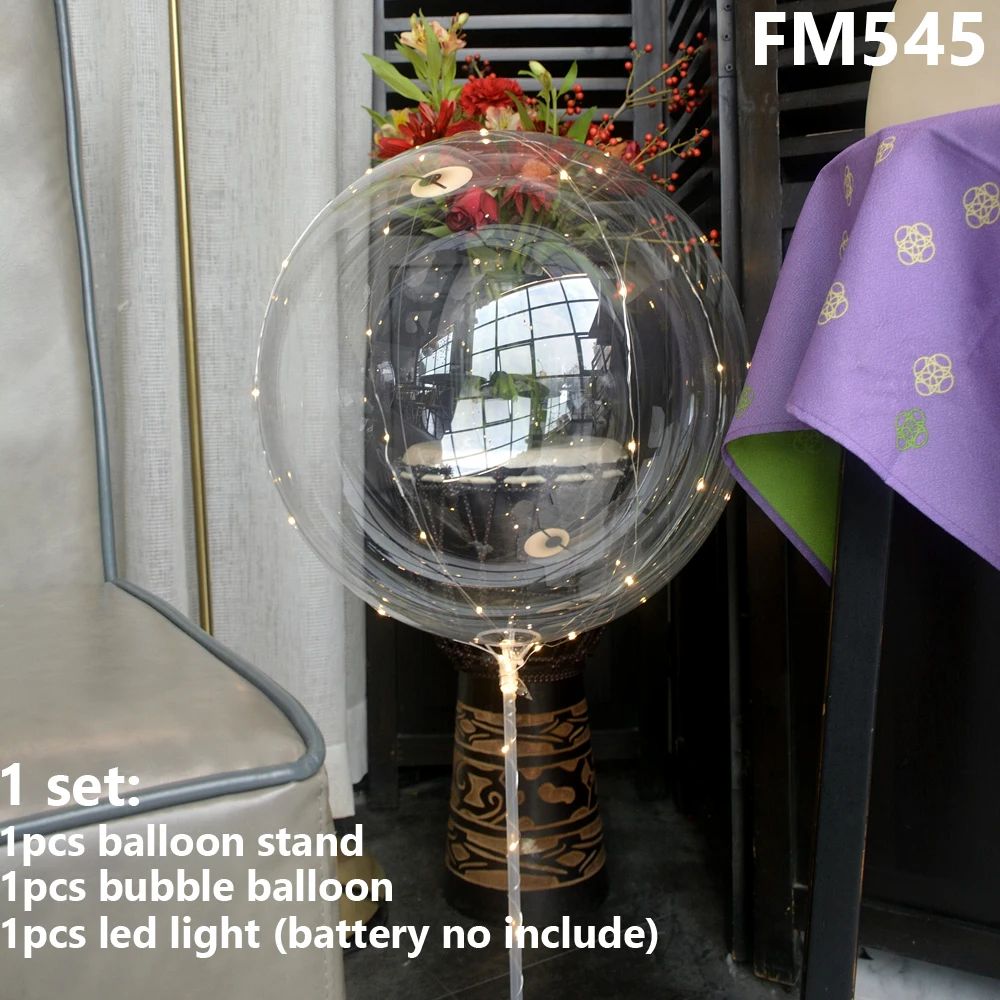 1set Balionai Kolonėlės Stovas Arka Stovi Namuose Šalis LED Burbulas Balionai su Bazės Įrašus, Vestuvių Dekoravimas Balionas Turėtojas Stick