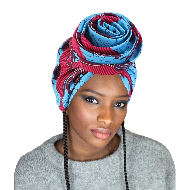 Afrikos Plaukų Bžūp Miega Spausdinti Satino Pamušalas Turbaną Skrybėlę Pan Gėlių Nacionalinių Variklio Dangčio Haircaring Aksesuarai Moterims