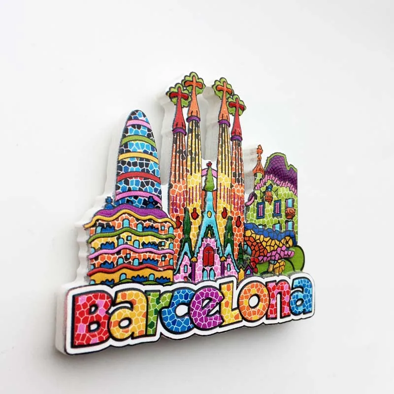Šaldytuvas Magnetai Barselona Ispanija Spalvų Mozaika Orientyrą Turistų Suvenyrų Magnetinio Šaldytuvas Lipdukas Dekoras Vaizdingas Amatų Dovanų Idėjos