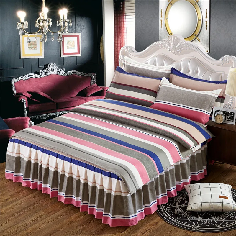 Nauja lova padengti lova sijonas keturias šlifavimo sutirštės šiltas tris patalynės 4 rinkiniai princesė stilius