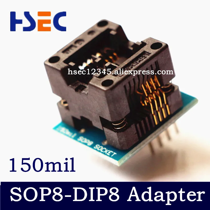Aukščiausios Kokybės paauksuoti SOP8 į DIP8 150mil adapteris+ SOP8 į DIP8 200mil-209mil programuotojas adapteris sop8 soic8 dip8 adapteris