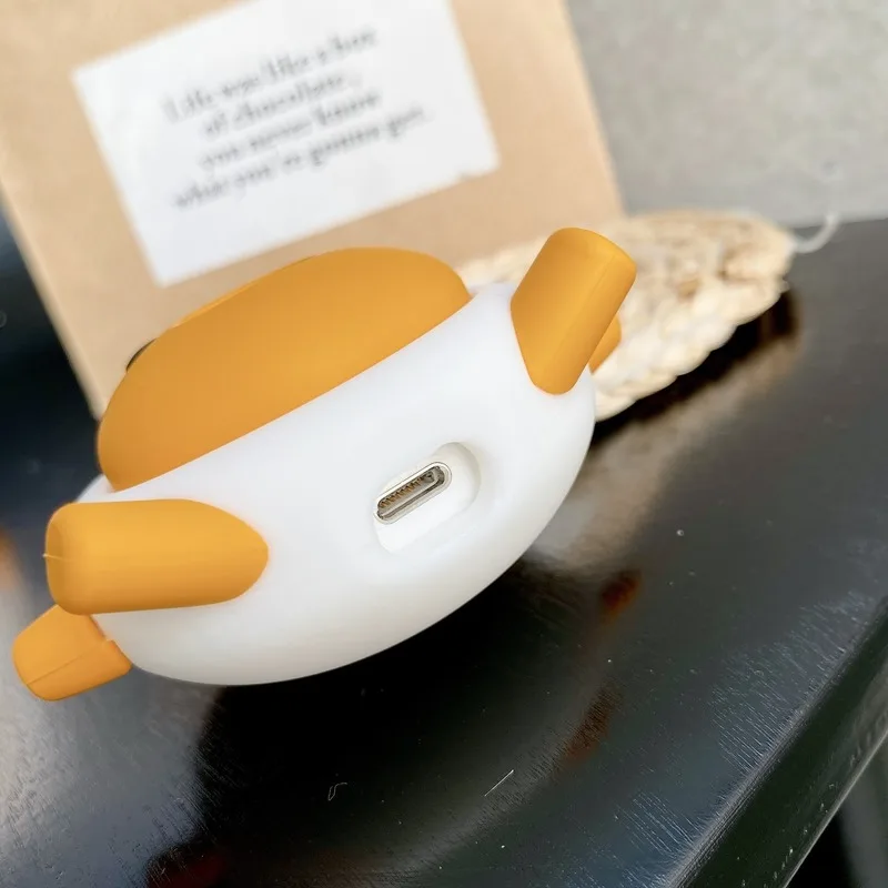 3D Dizainas Kiaušinių Vyras Airpods 1 Atveju Mielas už Airpod 2 Padengti Animaciją 