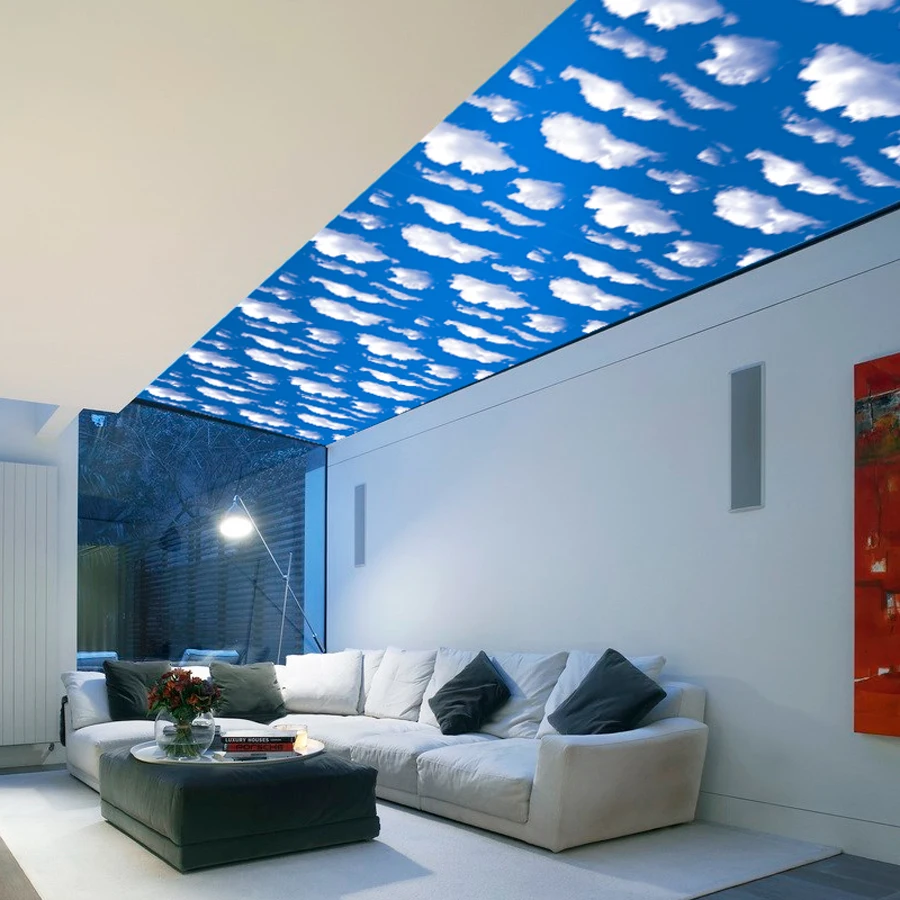 10M Sienų Lipdukai Vaikams Kambariai Sky Cloud Nuimamu 3D Tapetai Plakatai lipnios Spinta Lubų Apdailos Vonios kambarys