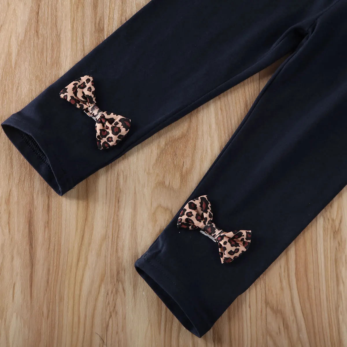 1-6Y Saldus Bamblys Baby Girl Drabužiai Leopard Meilės Suknelė Šukuotinės Medvilnės Kelnės, Komplektai, Vaikams, Drabužiai