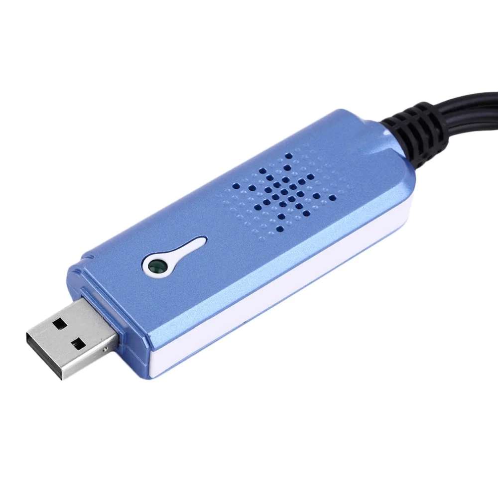 Naujas Nešiojamas USB 2.0, Vaizdo Garso įrašymo Kortelės Adapteris su CD VHS DC60 DVD Converter Composite RCA, Mėlyna Didmeninės
