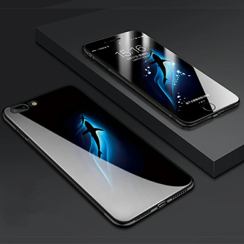 Grūdintas Stiklas Case For Samsung Galaxy J8 J4 J6 2018 J5 j7 Premjero Black Fox Hard Cover For Samsung j4 j6 Plius 2018 Korpusas