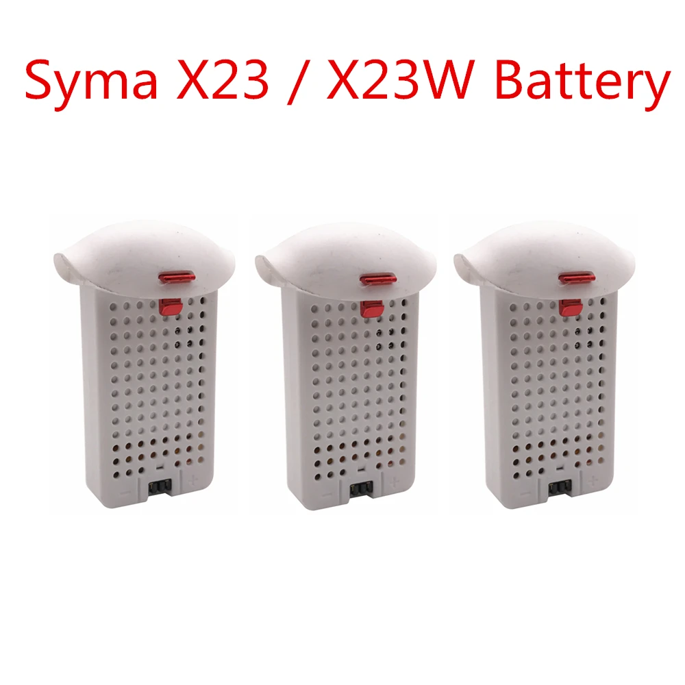 3PCS), 3,7 V 500mah Ličio Baterija SYMA X23 X23W Orlaivių Dalių, Drone Atsarginės Dalys Baterija Balta