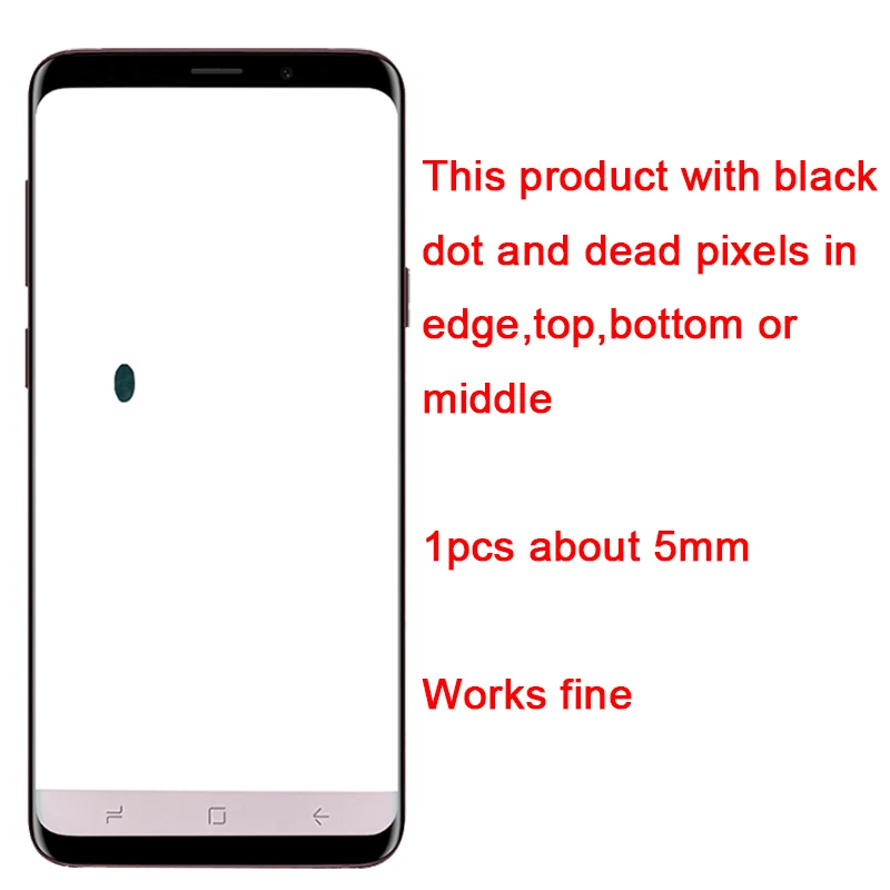 Dead Pixel S9 SM-G960F LCD Samsung Galaxy S9 Plus Ekranas Su Rėmu Galaxy S9 Plus G965A LCD Ekranas Touch Panel Asamblėja