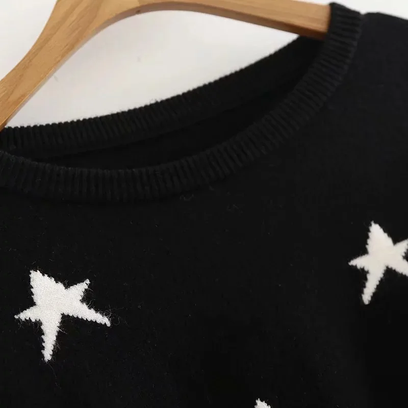 Livai Star Megzti Megztinis Femme Megztiniai Moterims ilgomis Rankovėmis, O ant Kaklo Moterų Megztinis 2018 M. Žiemą, Rudenį, Viršutiniai drabužiai sueter mujer