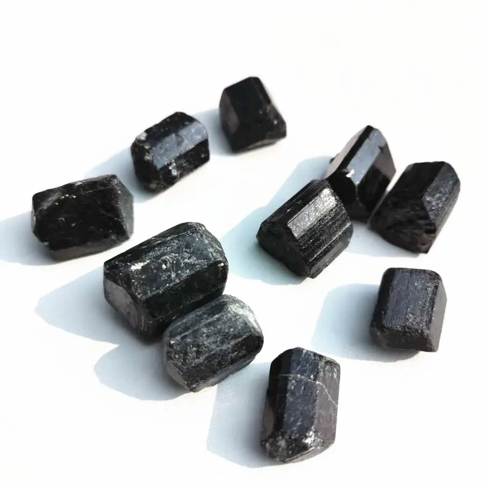 10vnt Raw mini Juodas Turmalinas Mineralinių Pavyzdys Chakra Krištolo akmenimis