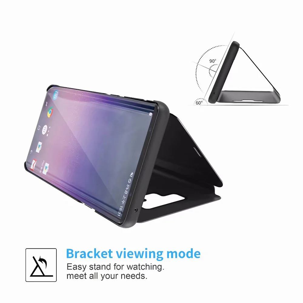 Smart Veidrodis, Flip Case for Samsung S10 S10e Plius S8 S9 Plus S7 Krašto Odos Padengti 10 Pastaba Pro Pastaba 8 9 S6 Krašto Plius Atvejais