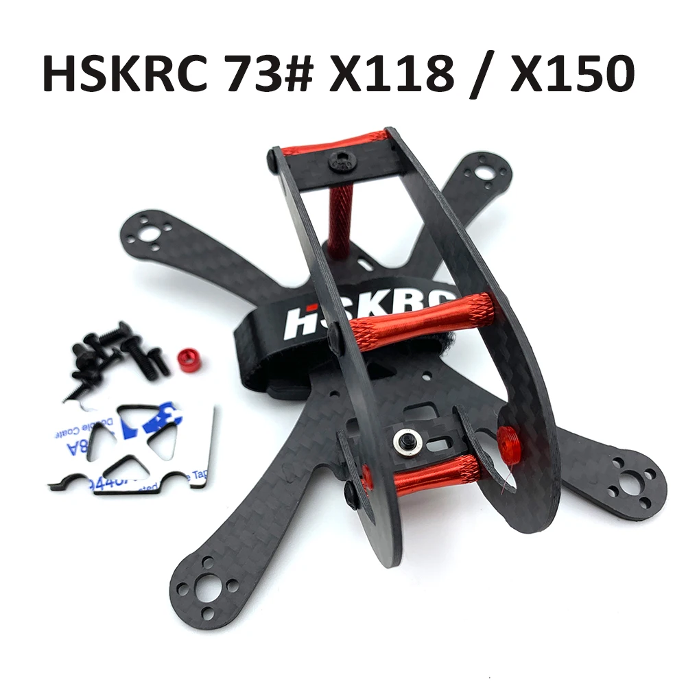HSKRC 73# X118 118 su 2mm Arm / X150 150 su 3mm Rankos Anglies Pluošto Mini FPV Drone) Quadcopter Frame Rinkinys