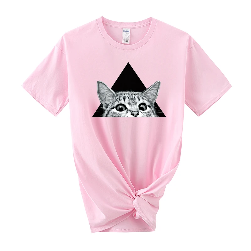 Sužavėjo katė Spausdinti Atsitiktinis Harajuku Moterys T-Shirt Vasaros trumpomis rankovėmis Atsitiktinis Apvalios kaklo Pigūs Drabužiai Kinija Viršuje Režimas Femme