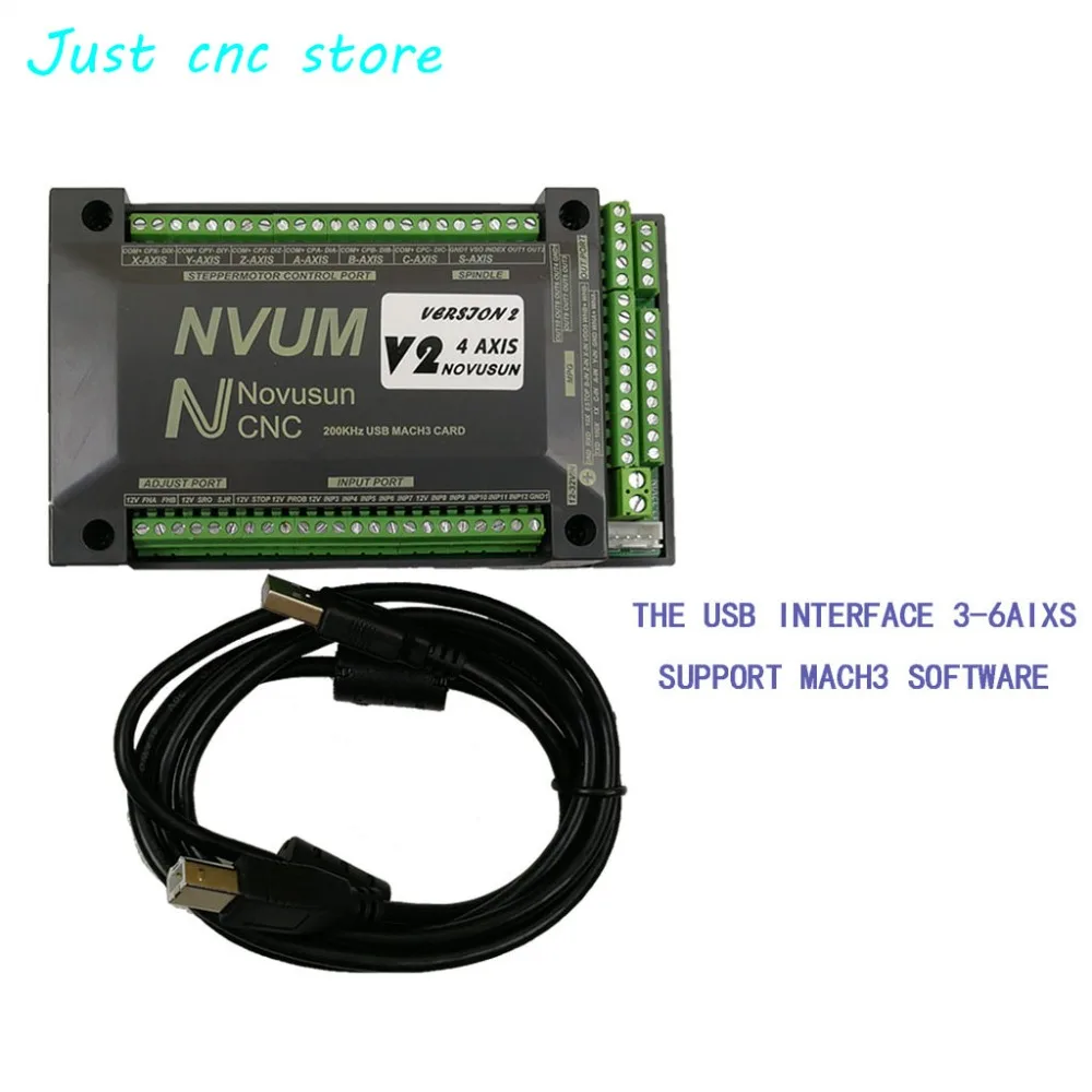 NVEM CNC MACH3 4 krypties valdytojas USB prievado žingsninis variklis judesio kontrolės kortelės graviravimas mašina greičio reguliatorius dc 200KHZ