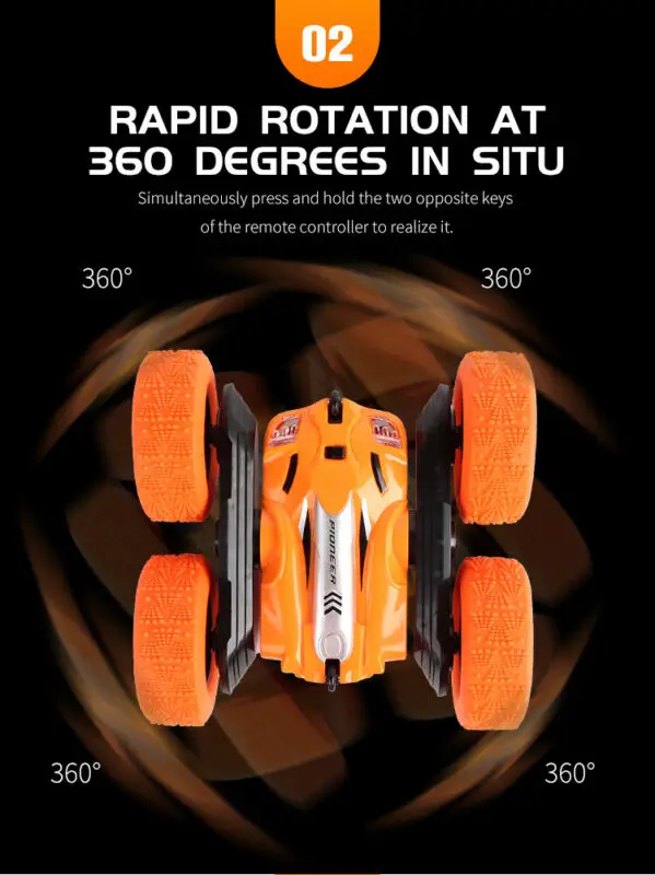 3 Spalvų, Naujo Stiliaus RC Kaskadininkų Automobilių Nuotolinio Valdymo Sunkvežimių Dvipusis Sukimas Akrobatikos 360°Apversti RC Žaislas