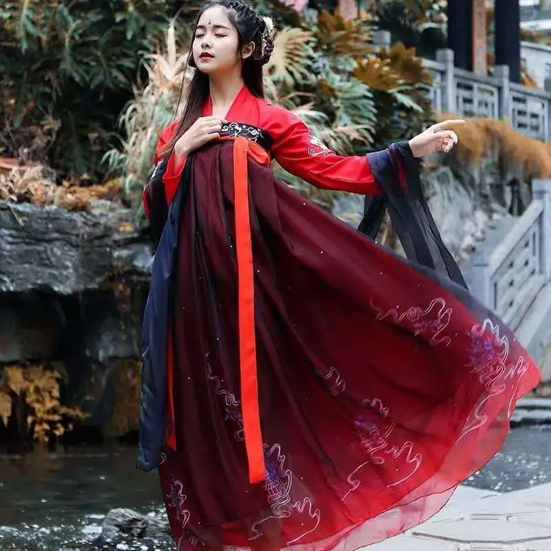 Hanfu Moterų Pasakų Elegantiškas Senovės Studentams Pagerinti Kinų Stiliaus Elementų Kovos Menų Stilių Kostiumų Etapo Rezultatus Kostiumai