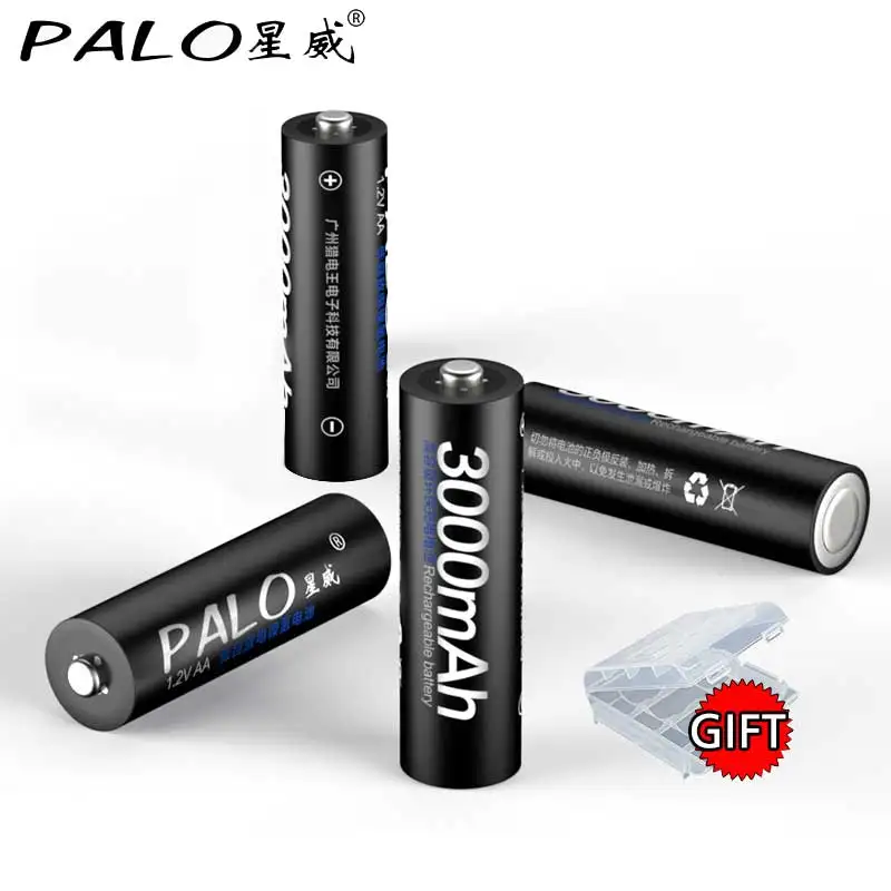 PALO originalus 1.2 V AA įkraunamas akumuliatorius aa, 1.2 V+LCD USB AA AAA baterijų įkroviklis AA išlydžio įtampos remonto spartusis įkrovimas