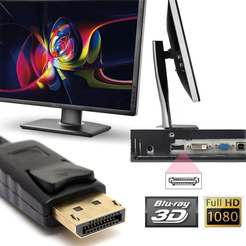 Display Port Male DP HDMI Female Adapter 1080p M/F HD Display Port Kabelis Apple iMac SP99