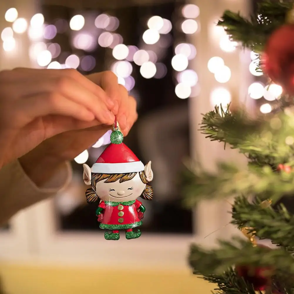 2 Spalvų Kalėdų Eglutė Kalėdų Senelis Snowmen Terariumai, Aksesuarų, Dovanų Dėžutėje Pasakos Sodo Figūrėlės Doll House Dekoro