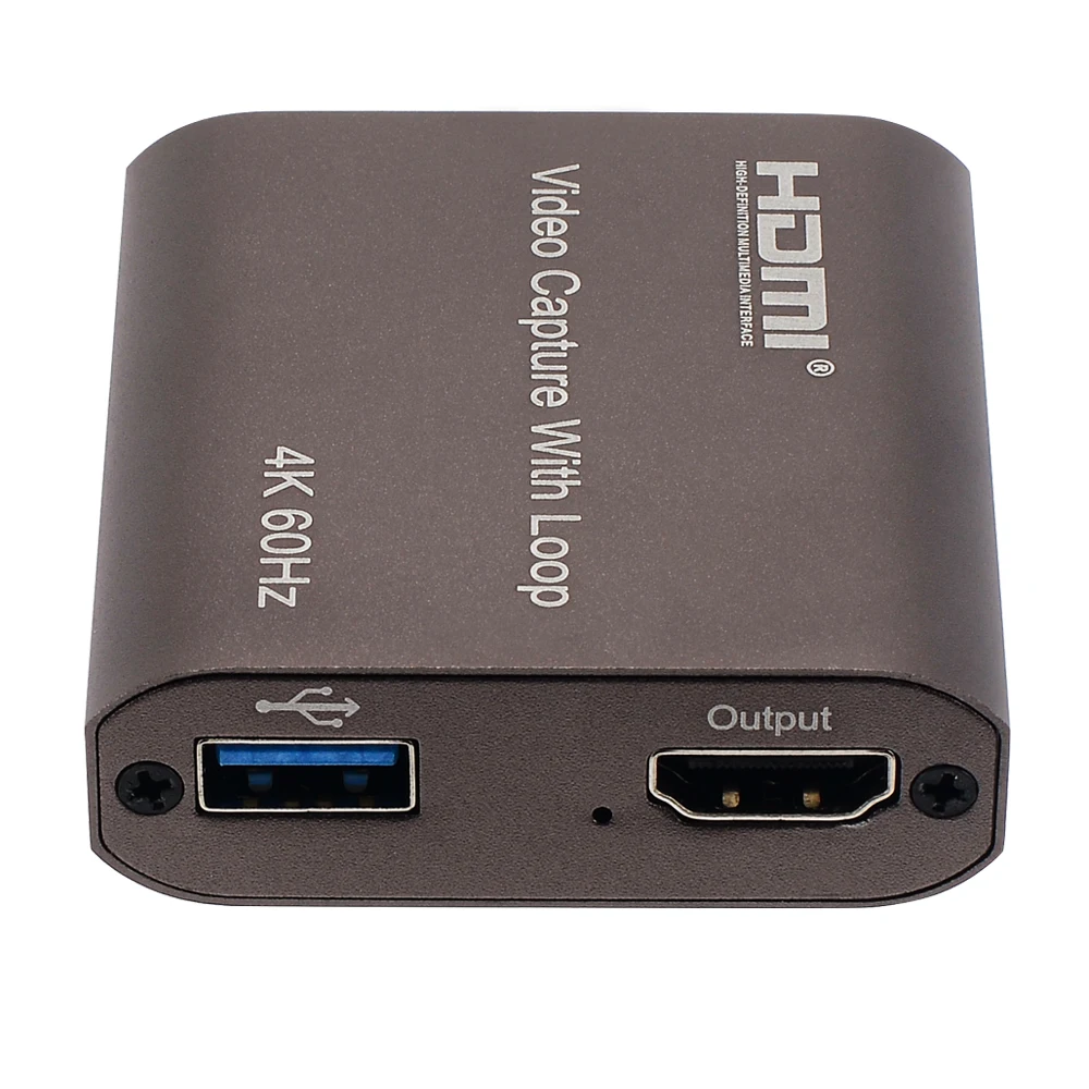 4K 60hz Loop Out HDMI Užfiksuoti Kortelės, Garso ir Vaizdo Įrašymo Plokštė Live Transliacijos USB 2.0 3.0 1080p Grabber už PS4 Žaidimas DVD vaizdo Kamera