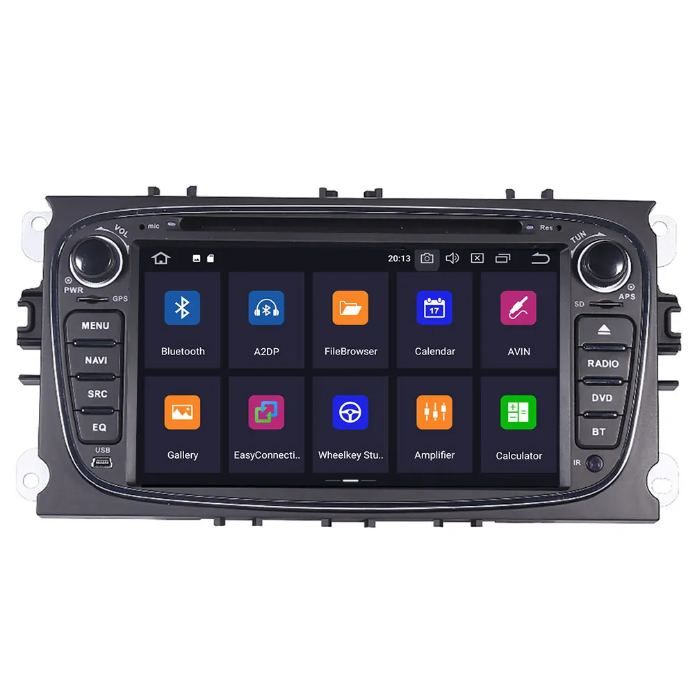 2 din stereo imtuvas-Automobilio radijo Focus 2 Android10.0 automobilio DVD grotuvas GPS multimedijos magnetofonas GPS Navigacijos Built-in DSP
