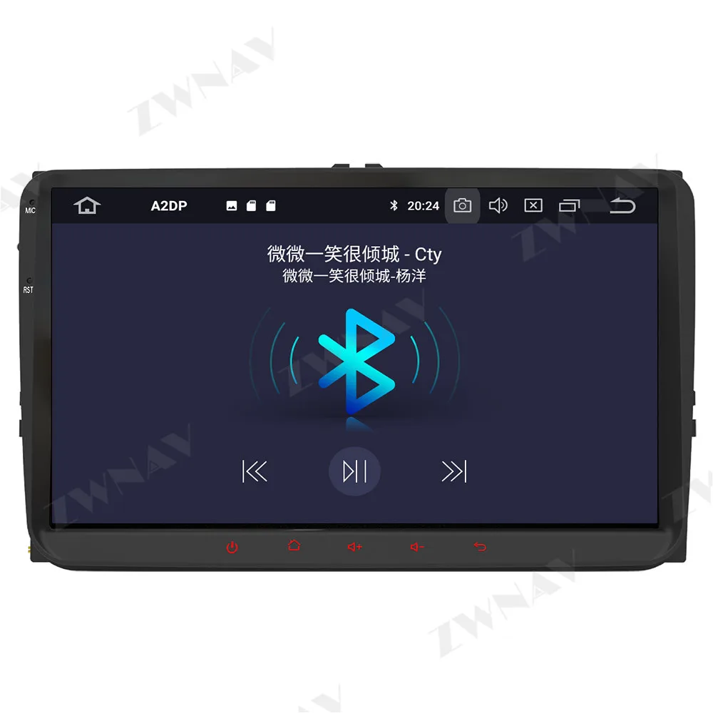 Carplay VW Passat B6, CC Polo GOLF 5 6 Touran Jetta Tiguan Magotan Android Ekrano GPS Vienetas Auto Audio Stereo Radijas, Diktofonas