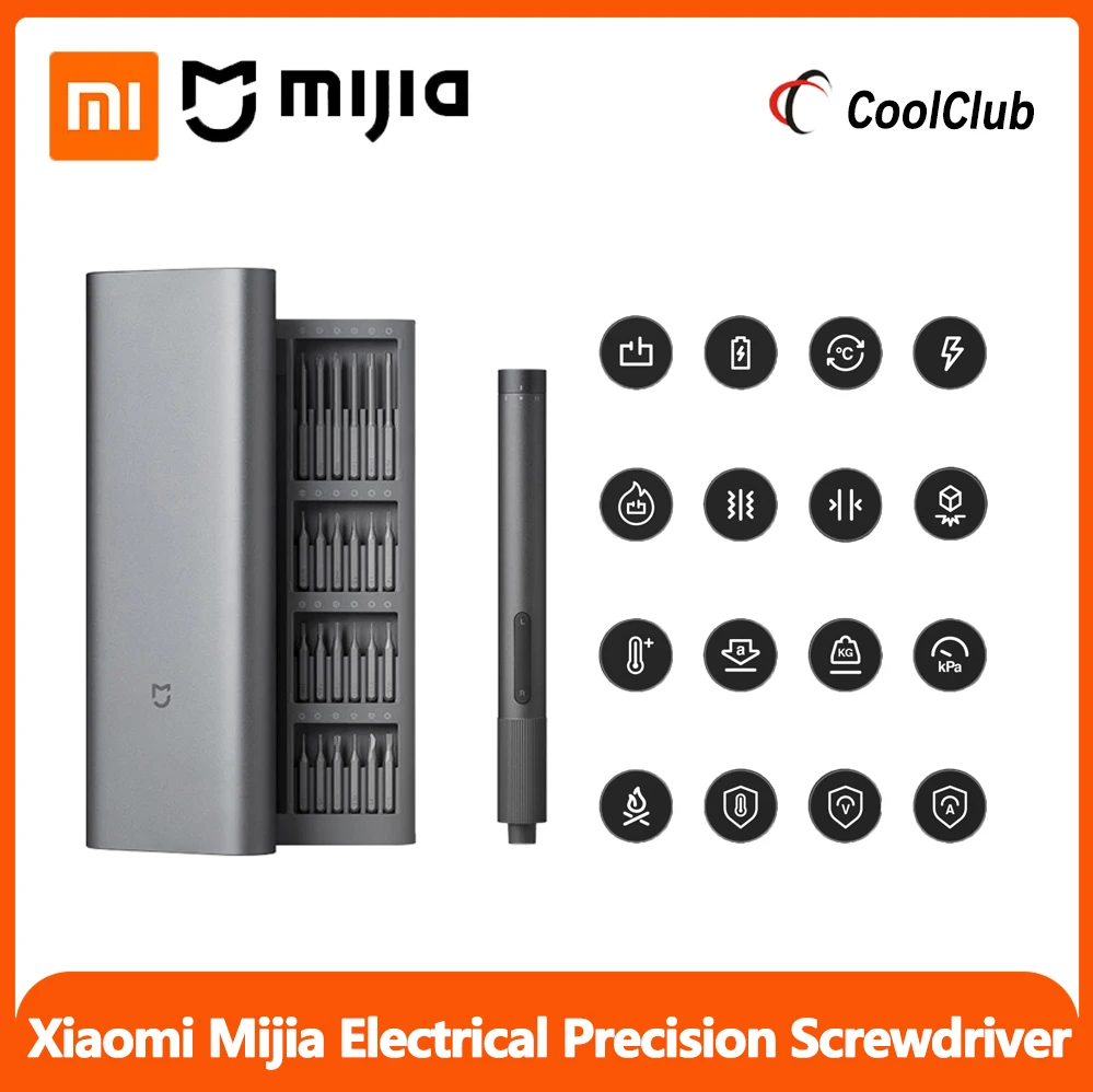 Xiaomi Mijia Elektros Tikslumo Atsuktuvas 2 Pavara Sukimo Momento Kontrolės 400 Tipo C Įkrovimo Magnetinio Aliuminio Korpusas Originalas