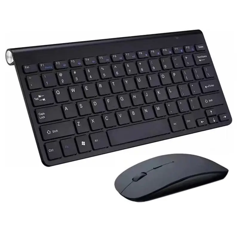 Belaidžio klaviatūros ir pelės tiktų plonas mini klaviatūra namų biuro verslo klaviatūra