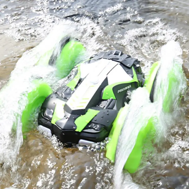 360 Laipsnių Posūkio Nuotolinio Valdymo Automobilio Žaislas Rc Kaskadininkų Automobilių dvipusis Vandeniui atsparus Vandens, Žemės, jūrų desanto Vairavimo Vaikų Žaislas Automobilis
