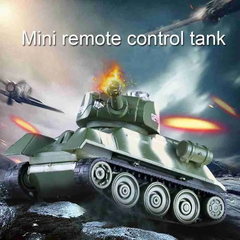 RC tankai Žaislai Vaikams Belaidės Mini Electric Baterijos Modelis Žaislas Kontrolės Galios Valdymo Nuotolinio Bako Imitavimo Automobilio Re C3G9