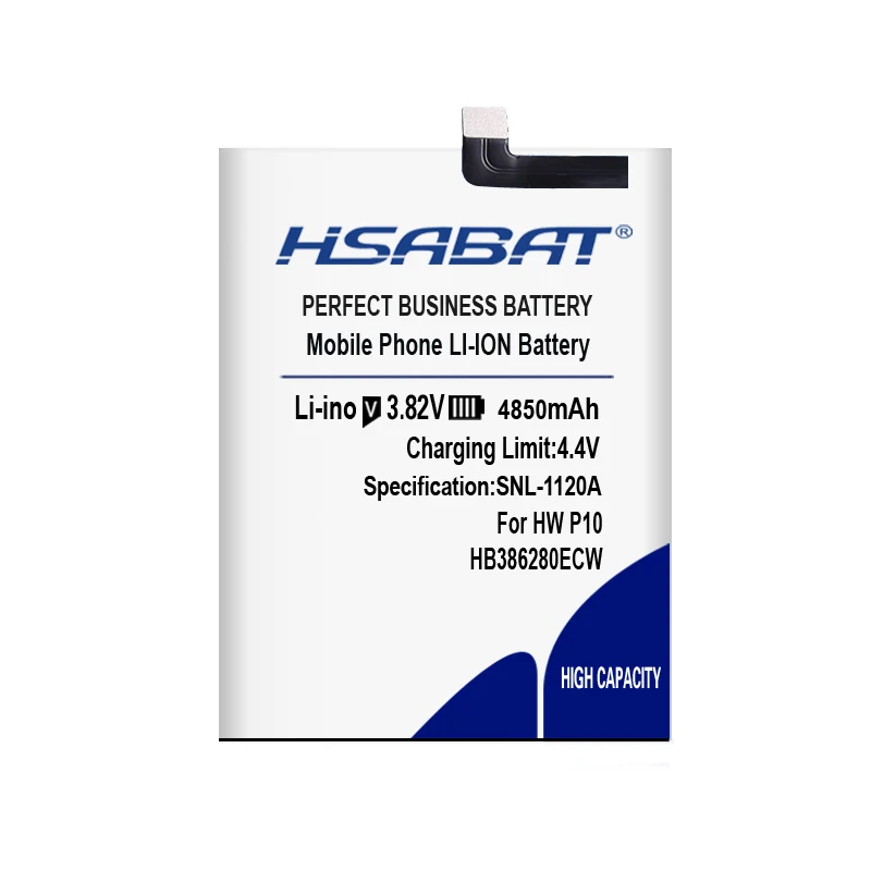 HSABAT 4850mAh Originalios Mobiliojo Telefono Bateriją HB386280ECW už Huawei Ascend P10 garbę 9 STF-L09 STF-AL10 STF-AL00