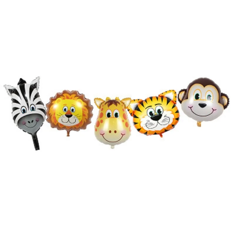 Džiunglių gyvūnų tema reklama apdailos latekso balioną vaikų gimtadienio apdailos helio balionas zebra liūtas baby shower žaislas