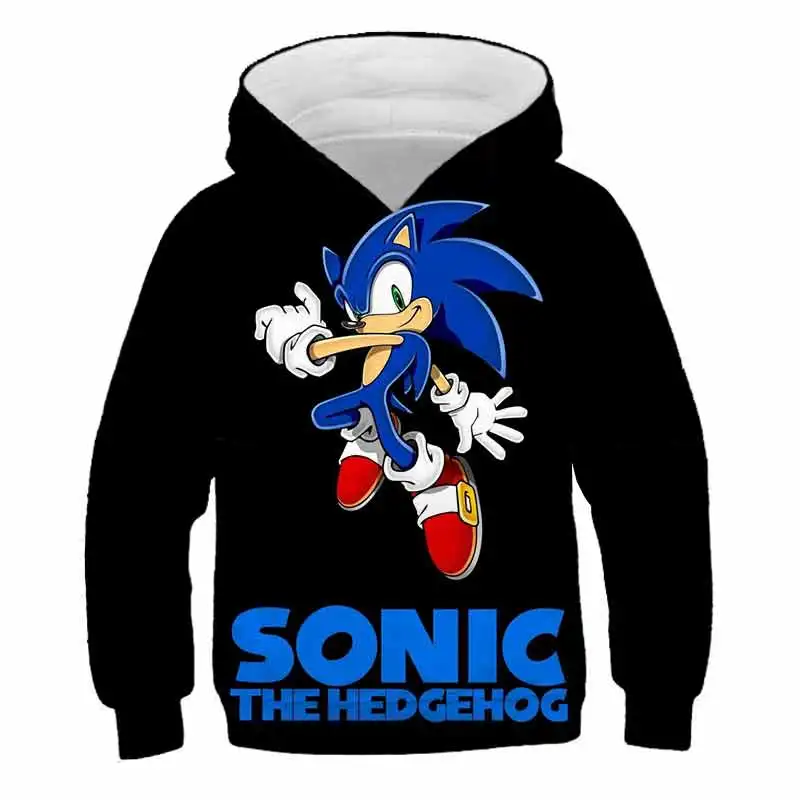 Sonic the Hedgehog Vilkas Berniukai Hoodies Dangomis, Rudenį, Žiemą karšto pardavimo Vaikai Gobtuvu Palaidinukė Drabužiai Vaikams ilgomis Rankovėmis Megztinis