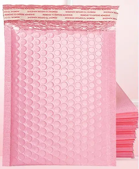 20pcs 15x20cm (5.9*7.8 colių) Išorinis Dydis Poli Bubble Mailer Rožinė Savarankiškai Antspaudas Paminkštinti Vokai 13*20cm dydžio, tinkami naudoti