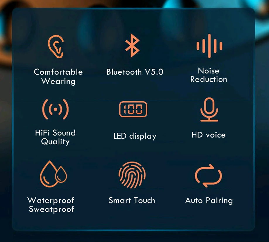 Bluetooth V5.0 Ausinės Belaidžio 