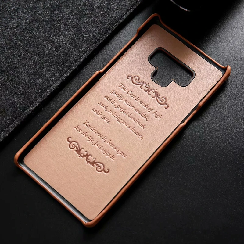 9 pastaba Derliaus karvės odos Šveitimas natūralios Odos Back Case for Samsung Galaxy Note 9 Ultra Plonas Atgal Atvejais Realus Odos Atgal Fundas