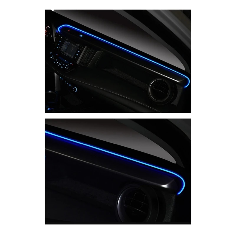 Automobilio Salono LED prietaisų Skydelio Rėmas Šviesos Prietaisų Skydelio Apdaila Atmosfera Šviesą Toyota RAV4 2016 2017 2018