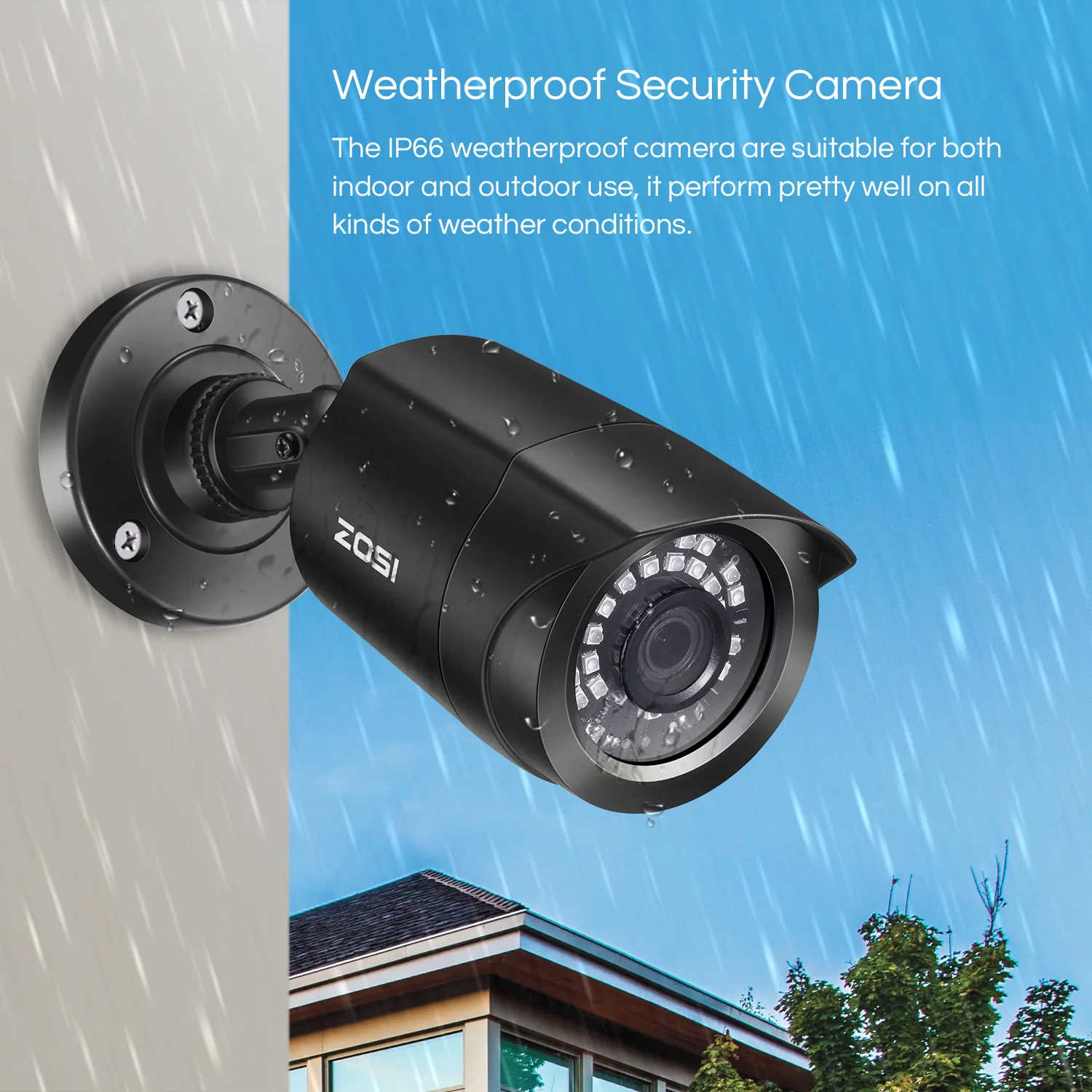 ZOSI 8CH Vaizdo Stebėjimo Sistemos 8x1080P 2.0 MP Lauko/Patalpų IR Neperpučiamas Namų Apsaugos Kameros H. 265+ HD CCTV DVR komplektas