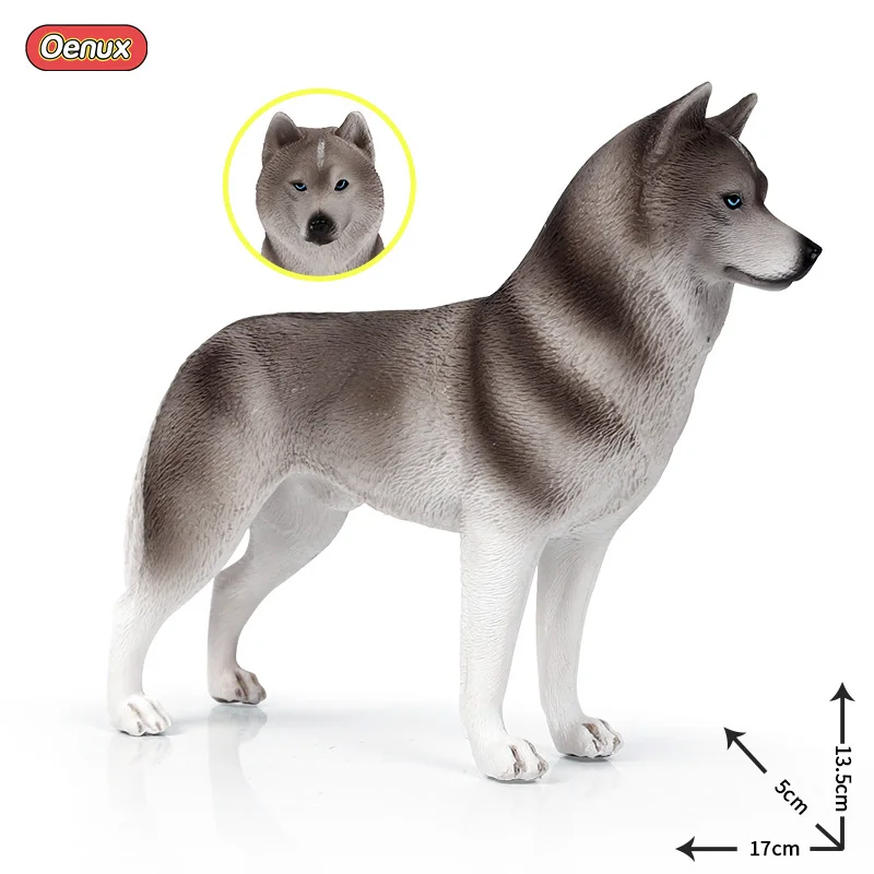 Oenux Originalus Klasikinis Sibiro Haskis Gyvūnų, Augintinių, Šunų Modelis Veiksmų Skaičiai Aukštos Kokybės Tikroviška Kolekcijos Žaislas Vaikams Kalėdų Dovana