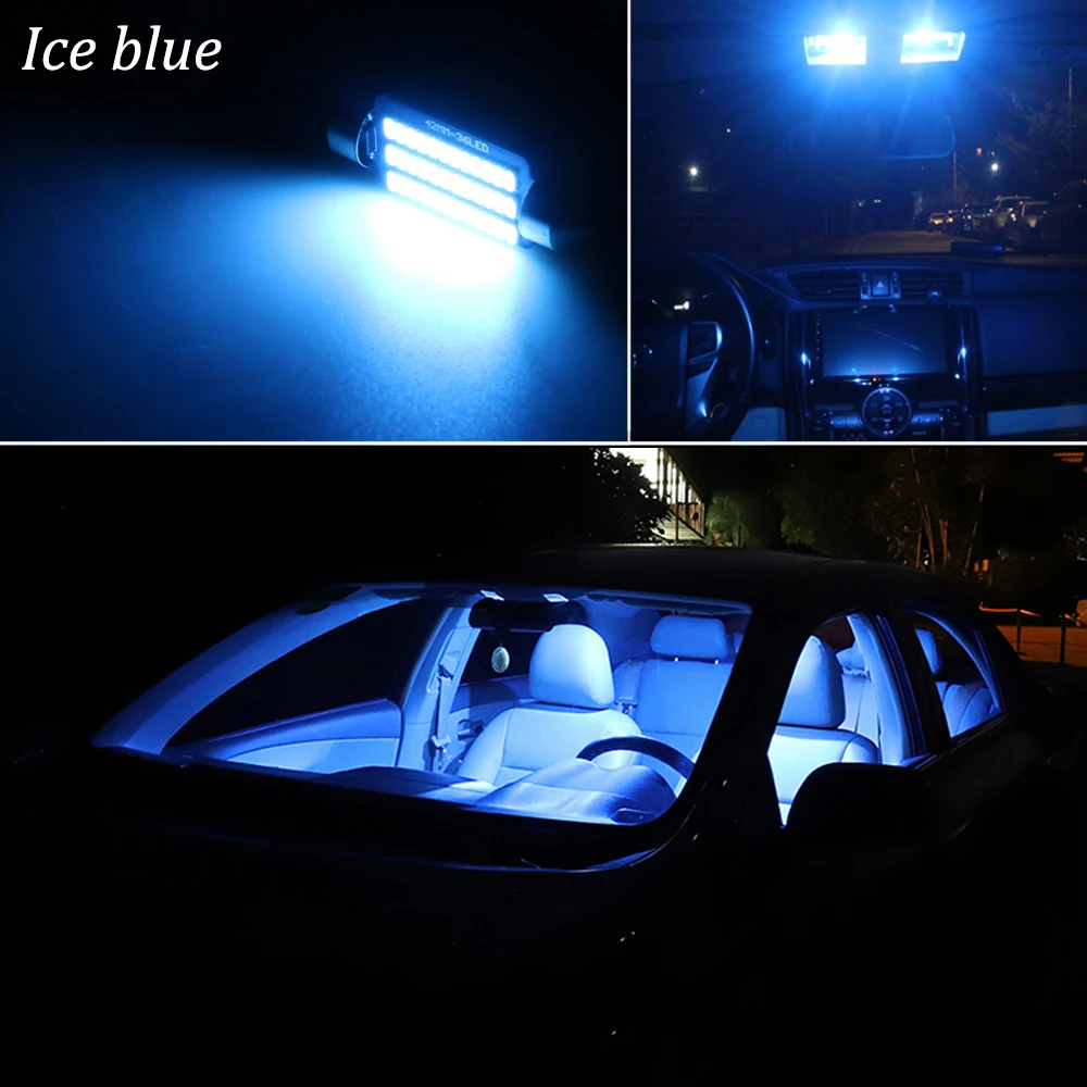 KAMMURI 18Pcs Ne Klaida Canbus Baltas LED Automobilio Salono Žemėlapis Šviesos Paketas Rinkinys, Skirtas 