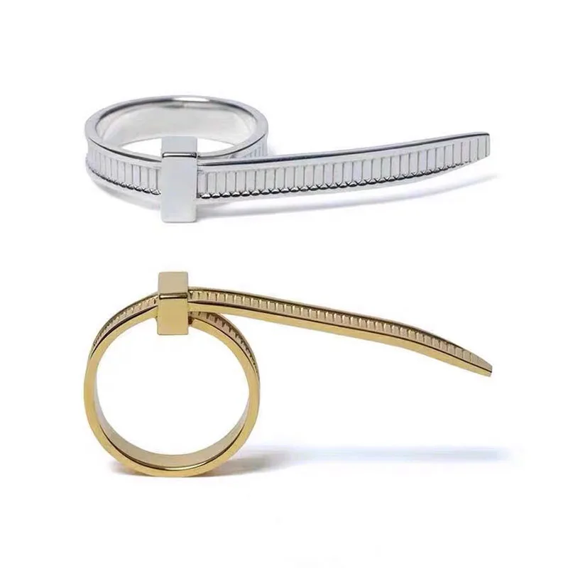 ZIP KAKLARAIŠTIS formos žiedas, skirtas moterims, vyrams kūrybinės juokinga kietas žiedas, papuošalų punk aukso spalvos mados 2020 m.