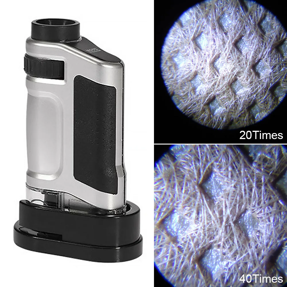Kišeninis Mikroskopas Spausdinimo Priartinimas HD LED Apšviesta Bilietų, pašto ženklų Kolekcionavimas Nešiojamą UV Lempa Monokuliariniai Daugiafunkcį Mini didinamasis stiklas
