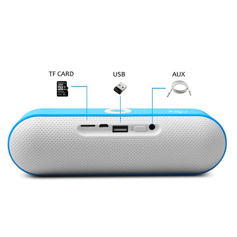 NBY18 Mini Portable Bluetooth Speaker FM Radijo Belaidis Garsiakalbis, 3D Stereo Muzikos Supa Kompiuterio Garsiakalbių Parama TF AUX USB