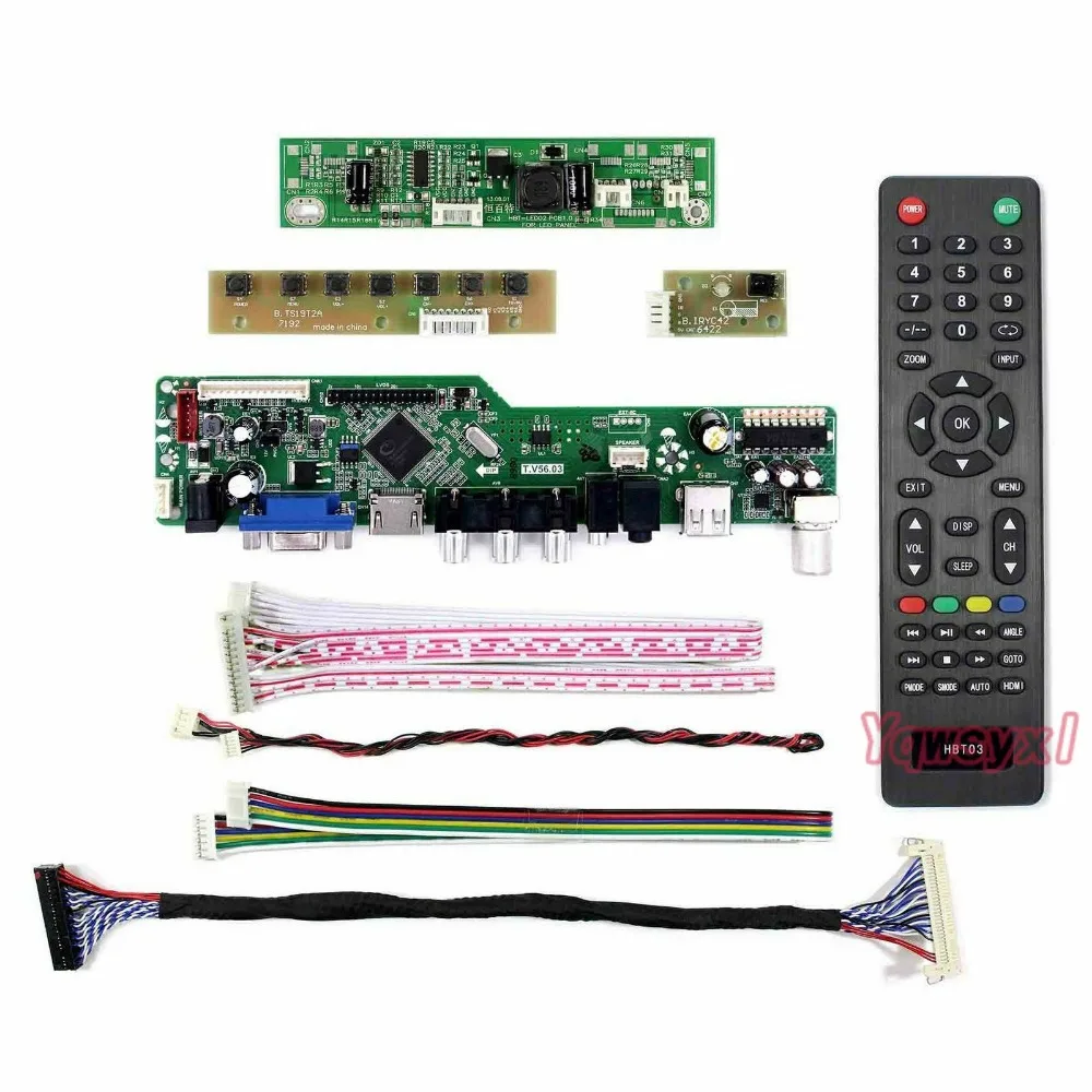 Valdiklio plokštės Rinkinys M236HGE-L20 M236HGE-L23 TV+HDMI+VGA+AV+USB LCD LED ekrano Vairuotojo Lenta