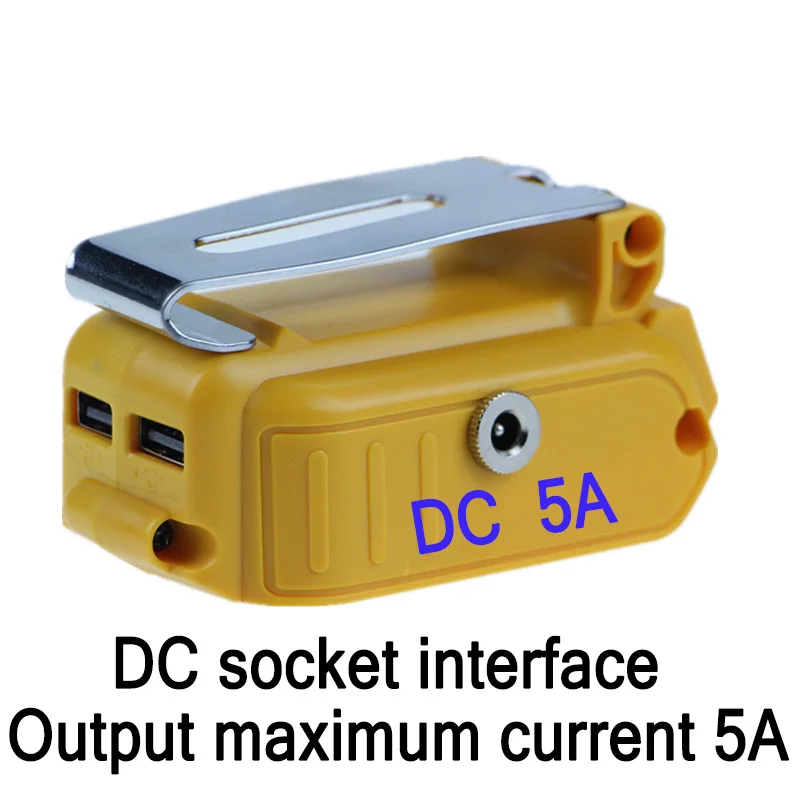 Naujausias USB Konverteris DEWALT 18V 20V Li-ion Baterija gali kaip ventiliatorius, Maitinimo šaltinis ,paprastas ir patogus