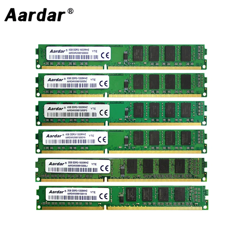 Aardar KOMPIUTERIO Atmintis RAM DDR3 Random Access Memory DDR3 2GB, 4GB 8GB 240 Smeigtukai 1 600mhz 1333MHz Ram for Desktop Kompiuteris
