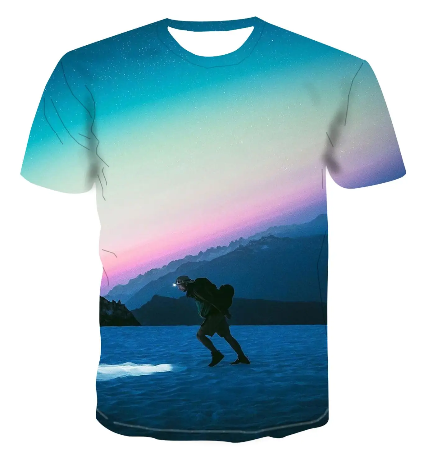 2020 3D pop spausdinti paprasta, spalvinga geometrijos kūrybinė asmenybė dizaino t-shirt vyrai gatvės kietas unikalus gražus berniukas mergaitė tee viršūnės
