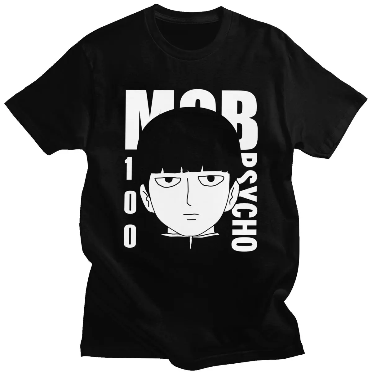 Japonų Manga Mob Psicho 100 Marškinėliai Vyrams Grynos Medvilnės Shigeo Kageyama Tee Viršūnės Apvalios Apykaklės Trumpas Rankovėmis Anime T-shirt Dovana