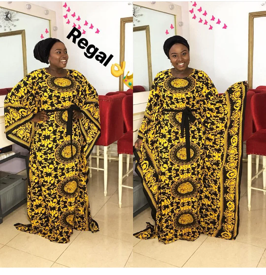 Plus Size Afrikos Drabužius Elegantiškas Negabaritinių Prarasti Tradicinių Spausdinimo Suknelė Moterims Roko Stiliaus Dashiki Elastinga heidi bazin Ilga Suknelė